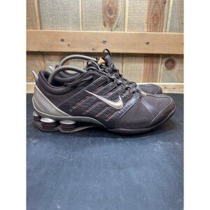 Nike Shox Womens Rare Brown Athletic Shoes With Gold Accents Size 9.5